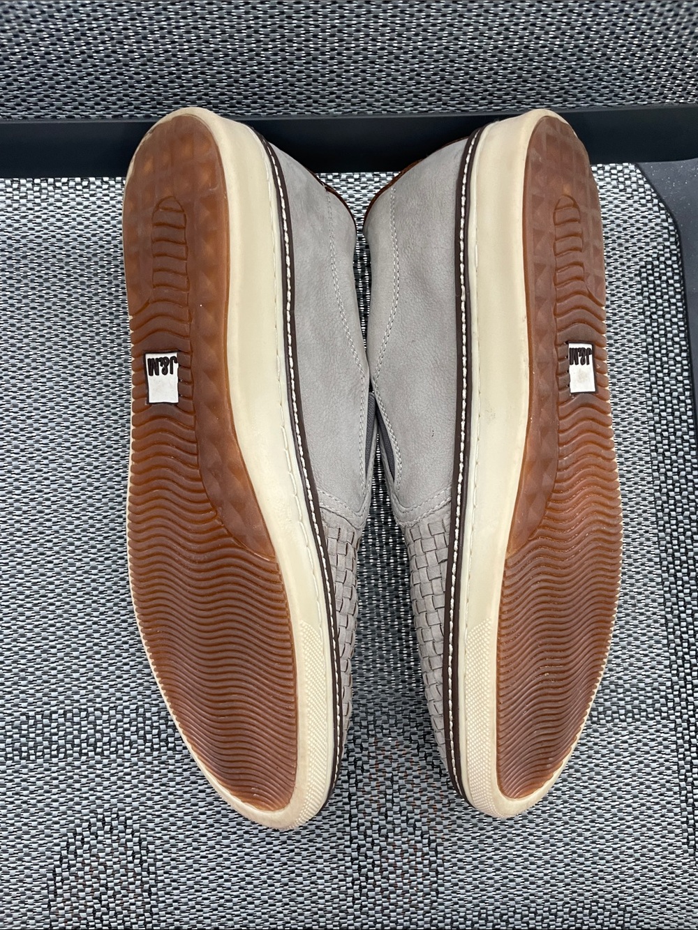 Johnston & Murphy Woven Slip-On Loafers in Light Tan and Brown - Picture 8 of 13